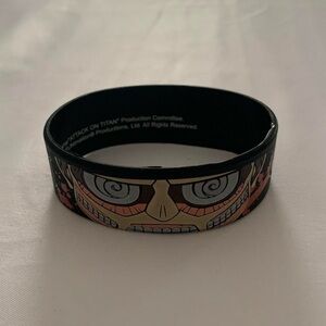 attack on titan colossal titan rubber silicone wrist band bracelet